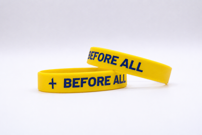 YELLOW “BEFORE ALL” WRISTBANDS 2-PACK