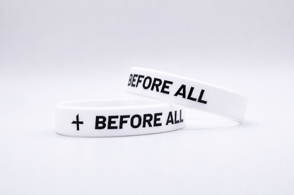 WHITE “BEFORE ALL” WRISTBANDS 2-PACK