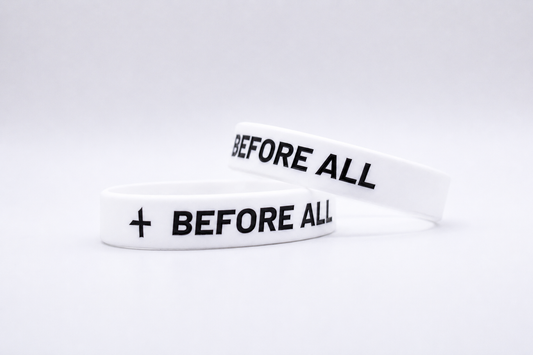 WHITE “BEFORE ALL” WRISTBANDS 2-PACK