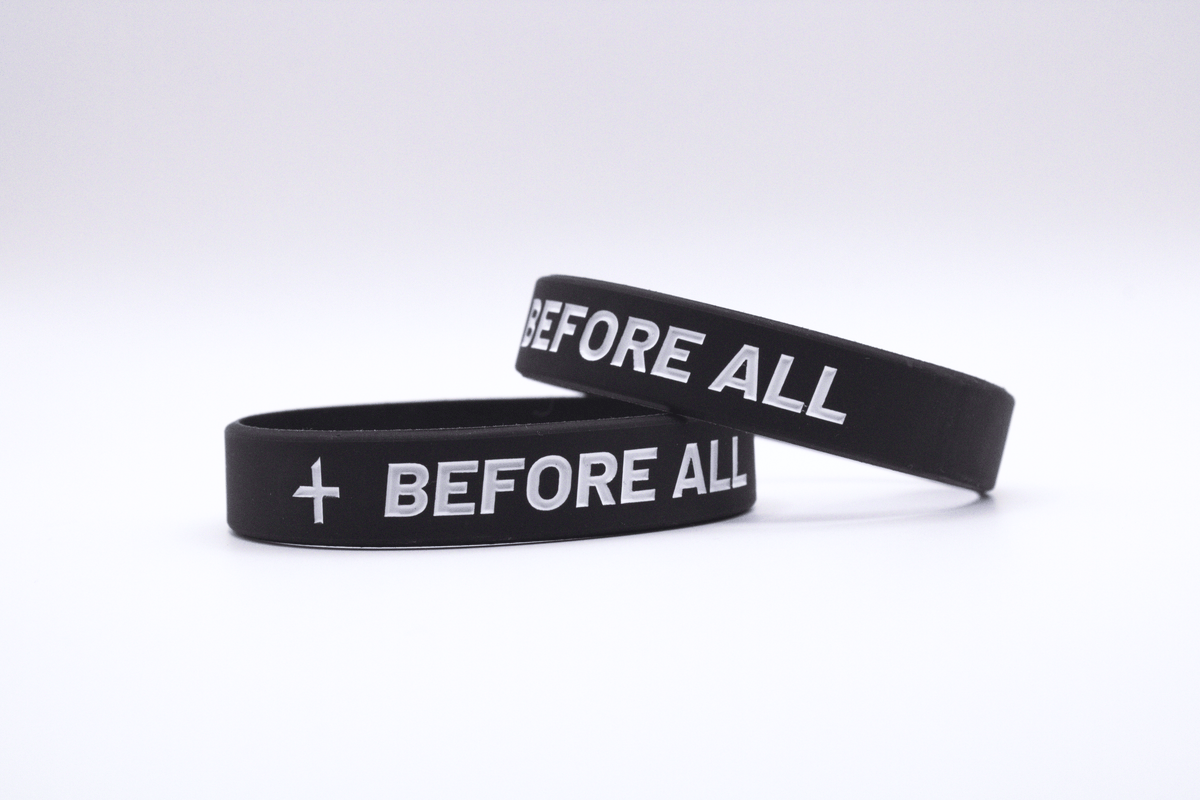 BLACK “BEFORE ALL” WRISTBANDS 2-PACK